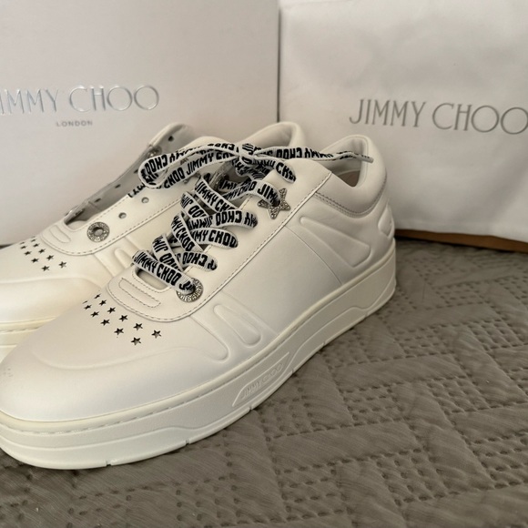 Jimmy Choo New all white Sneakers size 8us (38EU) - Picture 3 of 14
